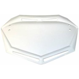 Plaque de tête de fourche bmx support numéro compétition vtt motocross quad mx kart karting, blanc