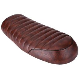 Coussin de selle plat de siège de coureur de café Vintage en cuir d'unité centrale de moto pour