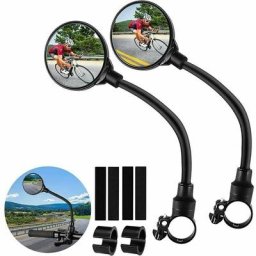 Lot de 2 Rétroviseurs Vélo pour Guidon, Rétro Velo Guidon Retroviseur Réglables à 360 °,