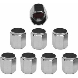 Cyclingcolors - 8x capuchon de valve schrader acier chromé bouchon anti poussière cyclo moto