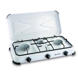 Plaque de cuisson gaz portable 3 feux Kemper 3450 w - blanc laqué