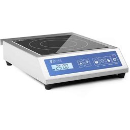 Plaque Cuisson Induction Plaque Vitrocéramique Tactile Minuterie 1 Foyer 3500w - Gris, Argent