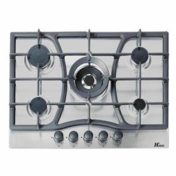 Table de cuisson 5 Foyers Gaz Encastrée 70 cm – Inox – l 71xl 51xH 5cm – Allumage automatique –