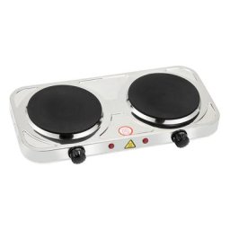 Plaque electrique double plaque de cuisson en acier inoxydable avec protection contre la surchauffe