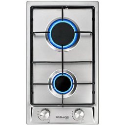 Plaque de Cuisson à Gaz 2 Foyers, 30cm, Encastrable, Gaz Naturel/GPL, Acier Inoxydable Gasland Chef