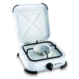 Plaque de cuisson gaz portable 1 feu 1200 w Kemper blanc laqué