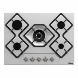 Table de cuisson 5 Foyers Gaz Encastrée 70 cm – Inox – l 71xl 51xH 5cm – Allumage automatique –
