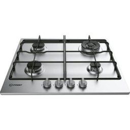 Thp 642 ix/i plaque Noir, Acier inoxydable Intégré (placement) Gaz 4 zone(s) - Indesit
