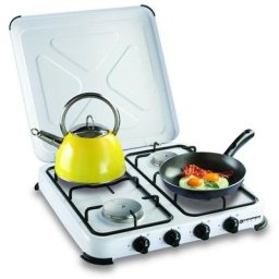 Réchaud gaz portable 4 feux Kemper 4650W - blanc laqué