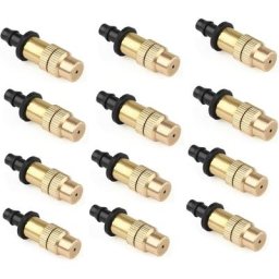 12 Pcs Arroseurs d'irrigation Réglables Buse Brumisateur Réglable Atomiseur Buse en Laiton Micro