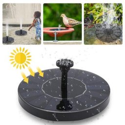 Fontaine Solaire Pompe à Eau Solaire pour Bassin Piscine Décoration de Jardin - Noir
