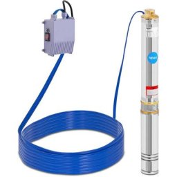Pompe à Eau Immergée Pour Puits Profond Ou Forage Eaux Claires 3000L/H 80m 550W - Argent, Rouge