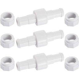 D20 Lot de 3 Raccords Rotatifs pour Tuyau D'arrosage avec 6 Embouts D15 Compatibles avec Zodiac