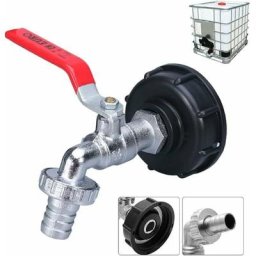 Adaptateur de réservoir IBC Connecteur à filetage 1/2"", Robinet Cuve 1000L Robinet Recuperateur Eau