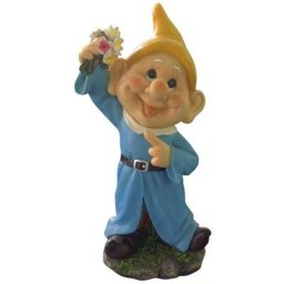 Webmarketpoint - Statue de jardin nain avec fleurs 16x13,5x28H