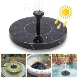 Fontaine Solaire Pompe à Eau Solaire pour Bassin Piscine Décoration de Jardin - Noir - Randaco