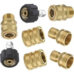 Kit d'adaptateur pour nettoyeur haute pression 8 pièces M22 rotatif 3/8 à connexion rapide, 3/4 à