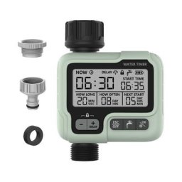 Contrôleur d'eau de minuterie d'irrigation, arroseur automatique manuel avec grand écran lcd facile