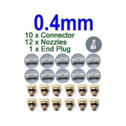 Kit de buses de brumisation, 10 pièces, pulvérisateur avec raccord pour Patio, système de