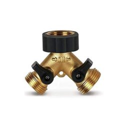 Robinet Double Machine a Laver, Répartiteur Raccord Robinet Tuyau d'Arrosage en y 2 Voies pour