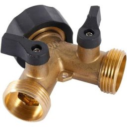 Robinet Double Machine a Laver, Répartiteur Raccord Robinet Tuyau d'Arrosage en y 2 Voies pour