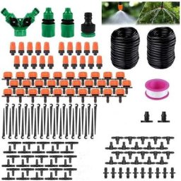 Système d'irrigation Goutte à Goutte Kits d'arrosage de Jardin 30m / 100ft Buse réglable diy