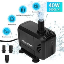 Pompe de fontaine Mini Pompe à eau Pompe submersible 40W 3000L/H ultra-silencieuse fontaine à