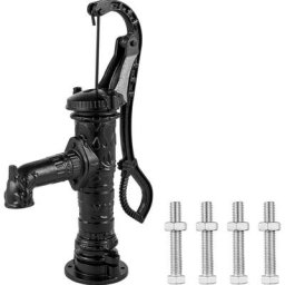 Pompe à Eau à Main Fonte Fontaine Puits Extérieur 40 x 15 x 68 cm Noir - Vevor