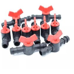 Multitanks - Lot de 10 mini vannes cannelées 16x16 pour micro irrigation