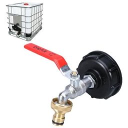 Ibc Robinet Cuve 1000L Robinet Recuperateur Eau De Pluie, Adaptateur De Réservoir d'eau ibc 1/2
