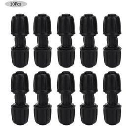10 pièces connecteur d'eau droit raccord d'irrigation goutte à goutte de jardin pour tuyau pe 16mm
