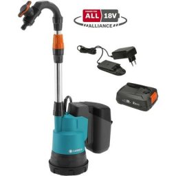 Pompe pour collecteur d'eau de pluie 2000/2 18V P4A. Prête à l'emploi avec outil, batterie et