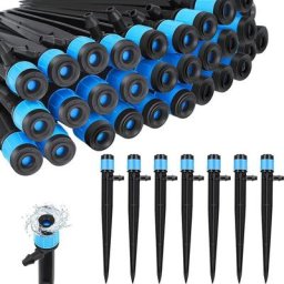 50pcs Dripper Irrigation Sprinkler peut régler le débit d'eau, à 360 degrés, utilisé pour le jardin