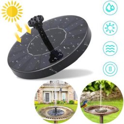 Pompe solaire, pompe de bassin, fontaine, Pompe Fontaine D'Eau à Alimentation Solaire 190L/h 7V
