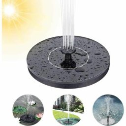 Fontaine Solaire Extérieur, Pompe à Eau Bassin Solaire avec 7 Styles de Fontaine, Mini Fontaine
