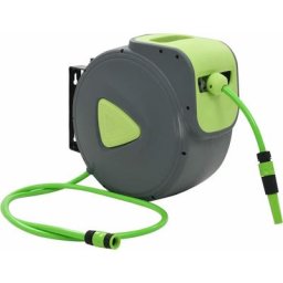 Enrouleur tuyau d'eau rétractable automatique fixé mur 30+2 m Vidaxl n/a