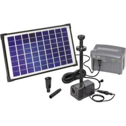 Set pompe solaire Esotec 101774 avec éclairage, avec batterie de stockage 750 l/h