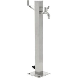 Vidaxl - Colonne à eau de jardin carrée Acier inoxydable 65 cm Argent