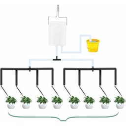 Système d'irrigation Jardin, Automatique Micro Irrigation Goutte à Goutte Kit avec Minuterie d'eau,
