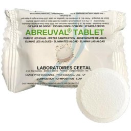 Comprimé abreuval Tablet de 20 grs pour désinfection de décontamination de l'eau d'abreuvement