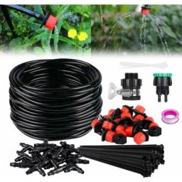 Kit d'irrigation goutte à goutte, système d'irrigation automatique bricolage avec micro arroseur et