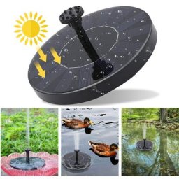 Pompe solaire, pompe de bassin, fontaine, Pompe Fontaine D'Eau à Alimentation Solaire 190L/h 7V