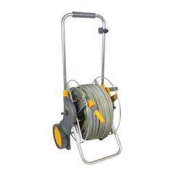 Dévidoir Chariot Métal Hozelock Equipé de 30m de tuyau - Garantie 5 ans - Gris