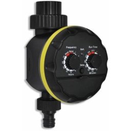 Minuterie électronique d'arrosage automatique à seule sortie Vidaxl Noir