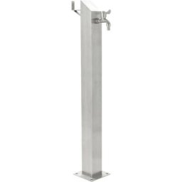 Hommoo - Colonne a eau de jardin carree Acier inoxydable 95 cm HDV29585