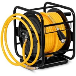 MSW - Enrouleur De Tuyau à Air Comprimé Manuel Dévidoir Pivotant 30m 8 bars Raccord - Noir, Coloré,