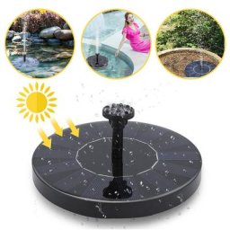 Fontaine Solaire Pompe à Eau Solaire pour Bassin Piscine Décoration de Jardin - Noir - Randaco