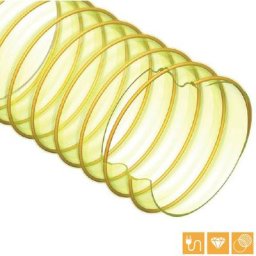 Gaine Polyurethane Industrielle Spire Acier Cuivrée Epaisseur 0,6 mm ø 180MM - Lg : 2,5M
