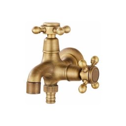 Ayyqh - Robinet d'eau de style européen, robinet d'étang à serpillière à double usage vintage,