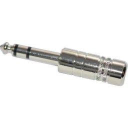 Tru Components - Jack 6.35 mm mâle, droit 733024 Nombre de pôles (num): 3 stéréo argent 1 pc(s)